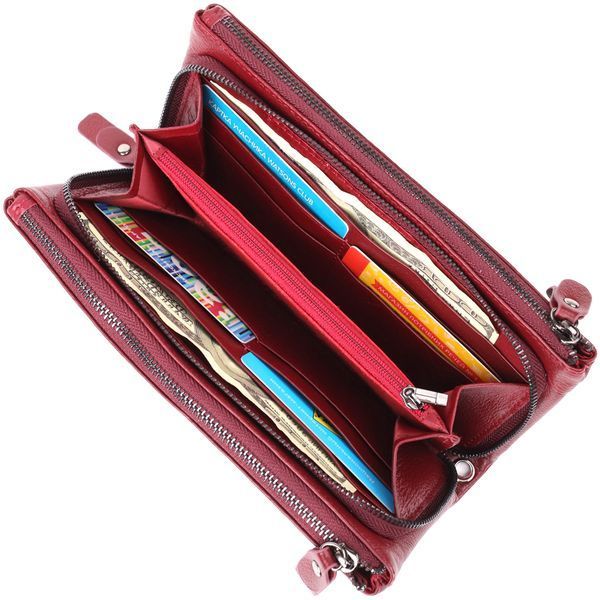 Бордовий кошелек-клатч из натуральной кожи ST Leather SO-23108 SO-23108 фото