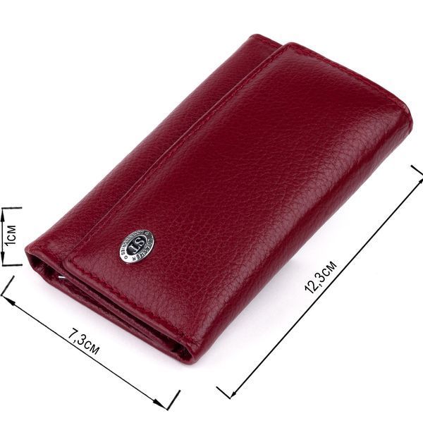 Бордовая карманная ключница из натуральной кожи ST Leather SO-19226 SO-19226 фото