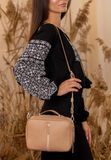 Карамельная кожаная сумка кросс-боди The Wings TW-Avenue-dark-beige-flo TW-Avenue-dark-beige-flo фото