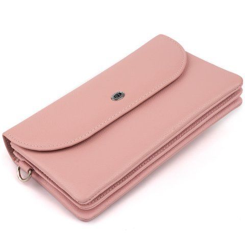 Рожевий гаманець-клатч з натуральної шкіри ST Leather SO-19323 SO-19323 фото