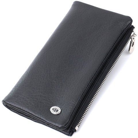 Кошелек-клатч из натуральной кожи черного цвета ST Leather SO-22743 SO-22743 фото