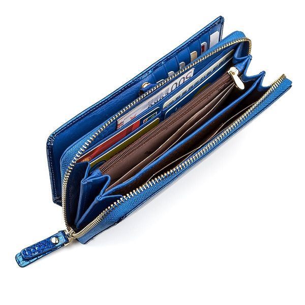 Кошелек-клатч из натуральной кожи синего цвета ST Leather SO-18435 SO-18435 фото