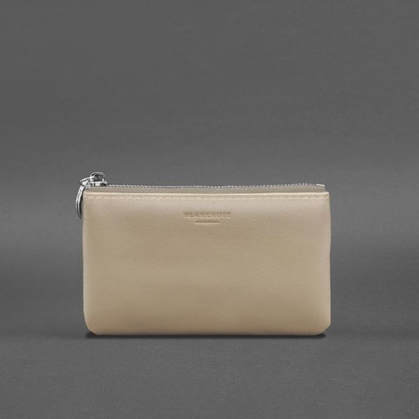 Светло-бежевая монетница из натуральной кожи BlankNote 3.0 на молнии BN-CW-3-light-beige фото