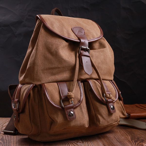 Коричневий рюкзак з текстилю Vintage SO-22155 SO-22155 фото