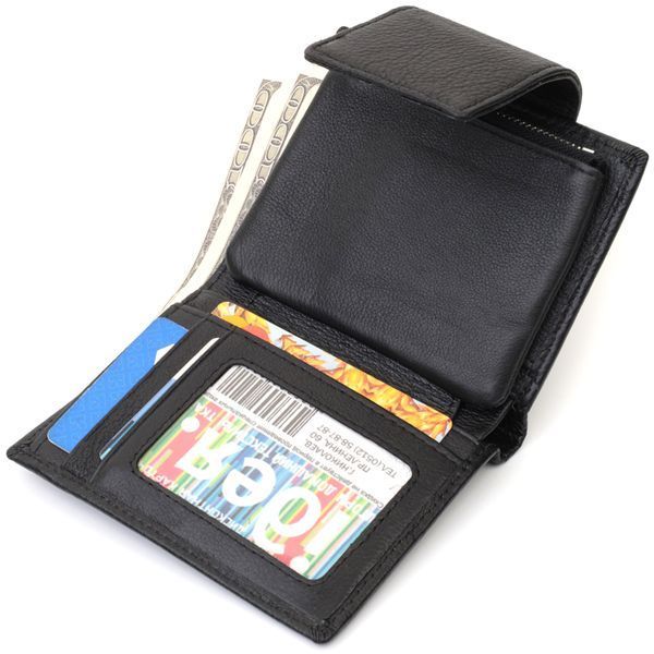 Шкіряне портмоне чорного кольору ST Leather SO-22703 SO-22703 фото