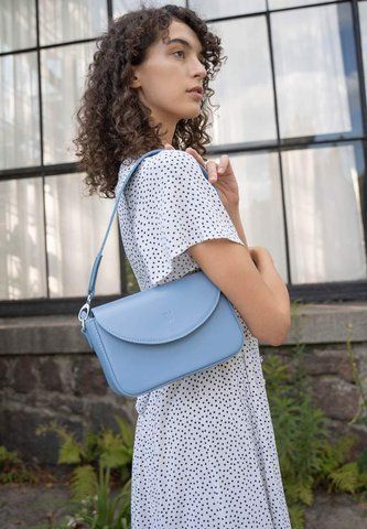 Кожаная женская сумка кросс-боди голубая The Wings TW-Molly-light-blue TW-Molly-light-blue фото