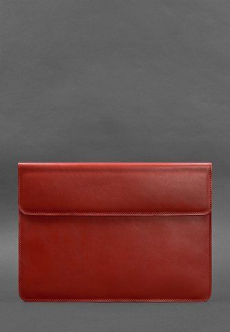 Червоний шкіряний чохол-конверт для MacBook 13 BlankNote BN-GC-9-red фото