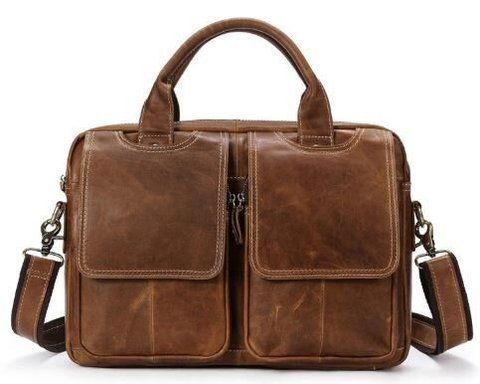 Мужской кожаный портфель Vintage SO-14867 коричневый SO-14867 фото