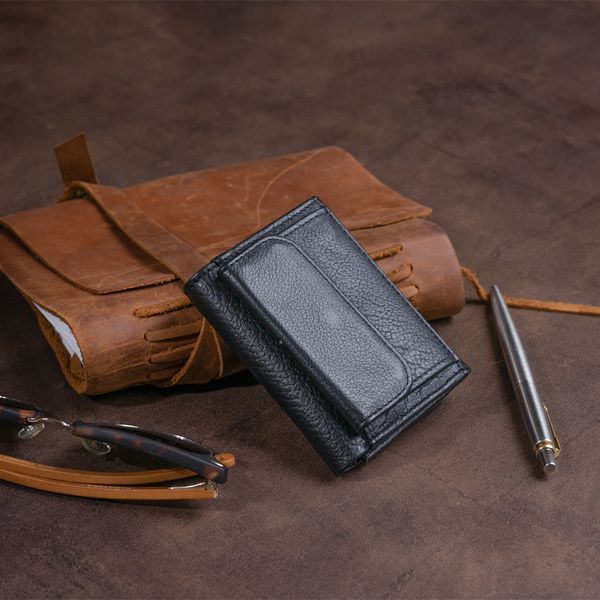 Портмоне з натуральної шкіри чорного кольору ST Leather SO-19356 SO-19356 фото