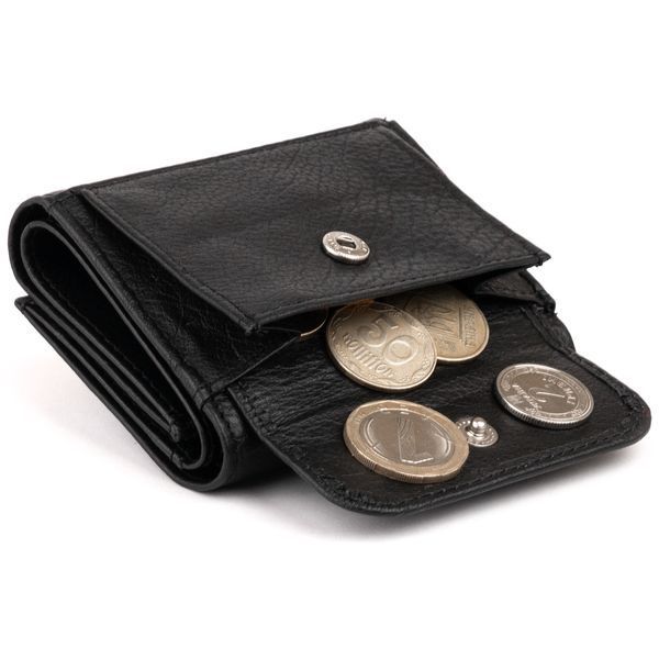 Портмоне з натуральної шкіри чорного кольору ST Leather SO-19356 SO-19356 фото