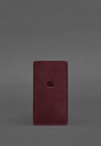 Бордовий чохол для iPhone 13 з натуральної шкіри BlankNote BN-GC-3-vin-kr фото