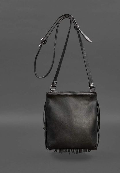 Чорна з натуральної шкіри сумка крос-боді жіноча BlankNote BN-BAG-16-g BN-BAG-16-g фото
