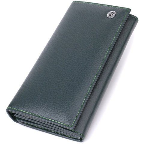 Кожаный кошелек-клатч зеленого цвета ST Leather SO-23086 SO-23086 фото
