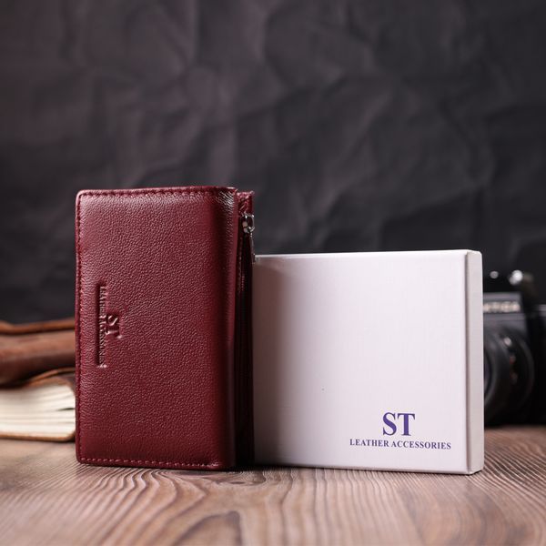 Бордовий шкіряний гаманець-клатч ST Leather SO-22489 SO-22489 фото