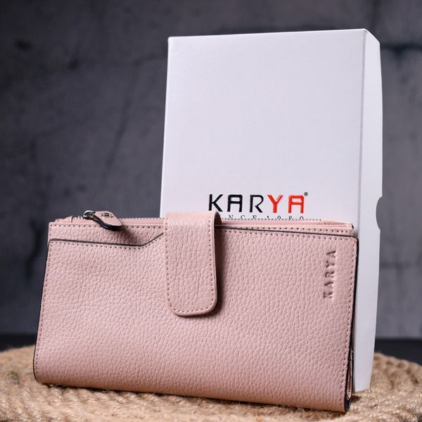 Кошелек-клатч из натуральной кожи рожевий цвета KARYA SO-21335 SO-21335 фото
