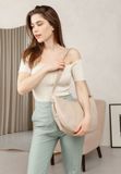 Світло-бежева жіноча шкіряна сумка хобо BlankNote BN-BAG-12-light-beige BN-BAG-12-light-beige фото