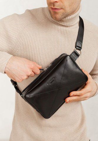 Черная кожаная поясная сумка BlankNote BN-BAG-20-g BN-BAG-20-g фото