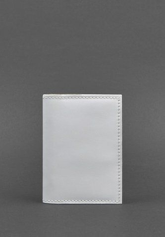 Біла обкладинка з натуральної шкіри для паспорта BlankNote BN-OP-1-2-light фото