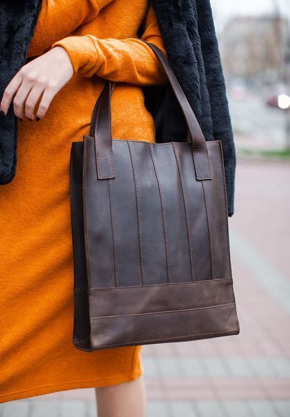 Коричневая кожаная сумка-шопер BlankNote BN-BAG-10-o BN-BAG-10-o фото