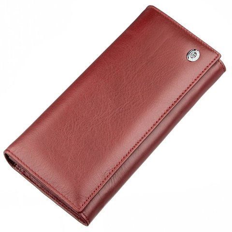 Темно червоний кожаный кошелек-клатч ST Leather SO-18877 SO-18877 фото