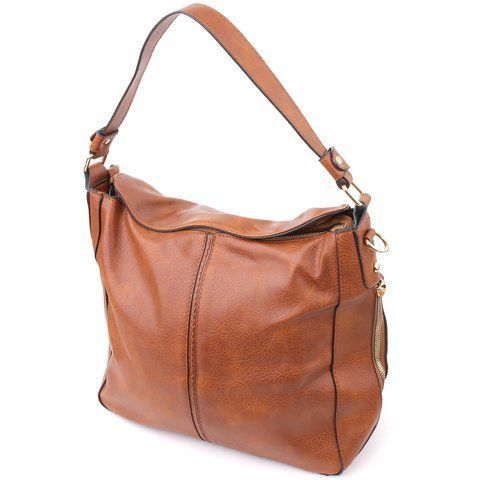 Жіноча сумка-шопер з екошкіри Vintage SO-SALE_15140 коричнева SO-sale_15140 фото