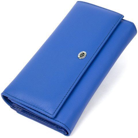Кошелек-клатч из натуральной кожи синего цвета ST Leather SO-19386 SO-19386 фото