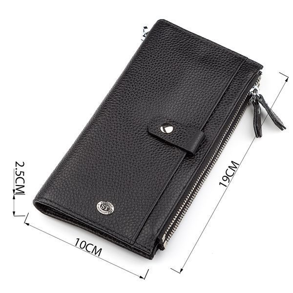 Черный кожаный кошелек-клатч ST Leather SO-18383 SO-18383 фото