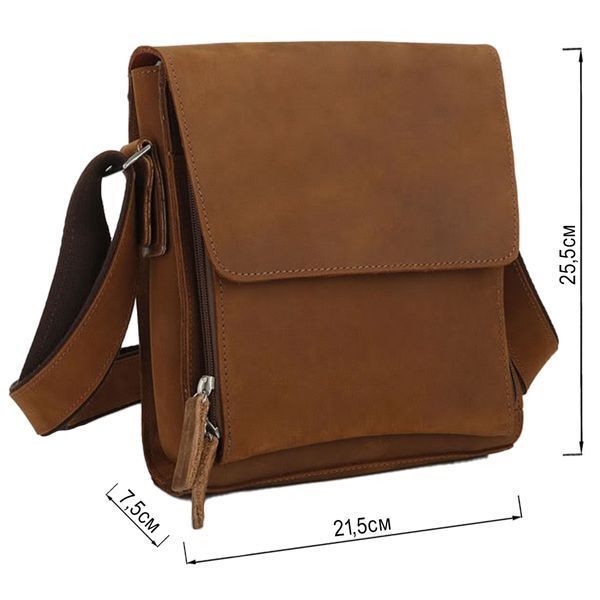 Мужская кожаная сумка-кросс-боди Vintage SO-14159 коричневая SO-14159 фото