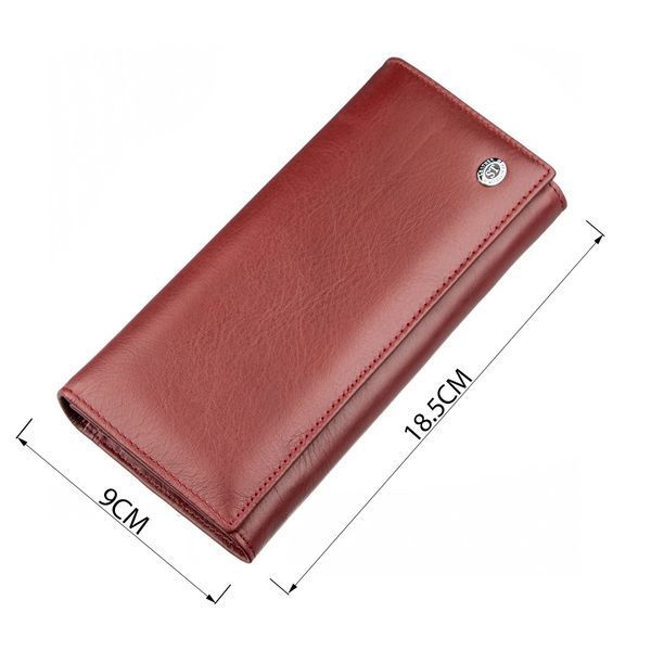 Темно червоний шкіряний гаманець-клатч ST Leather SO-18877 SO-18877 фото