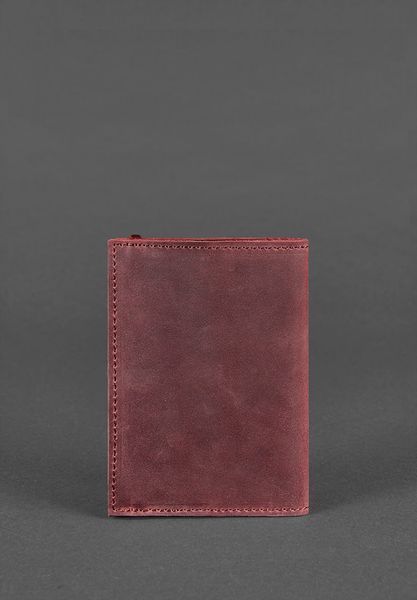 Бордовая кожаная обложка для паспорта BlankNote BN-OP-1-vin-kr фото