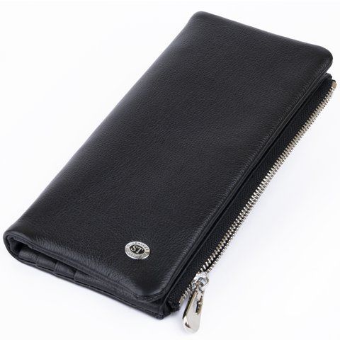 Кошелек-клатч из натуральной кожи черного цвета ST Leather SO-19200 SO-19200 фото