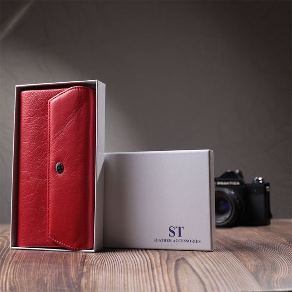 Кожаный кошелек-клатч красного цвета ST Leather SO-22699 SO-22699 фото