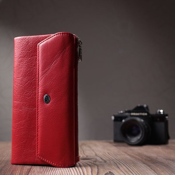 Кожаный кошелек-клатч красного цвета ST Leather SO-22699 SO-22699 фото
