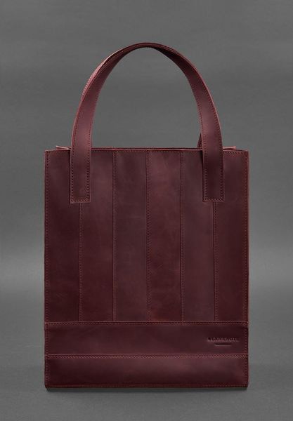 Бордова шкіряна сумка-шопер BlankNote BN-BAG-10-vin-kr BN-BAG-10-vin-kr фото