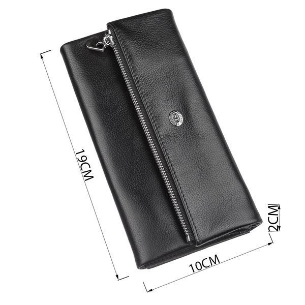 Кожаный кошелек-клатч черного цвета ST Leather SO-20090 SO-20090 фото