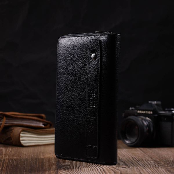 Чорний гаманець-клатч з натуральної шкіри BOND SO-22029 SO-22029 фото