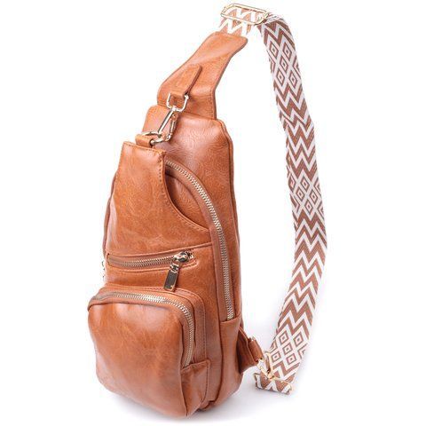 Жіноча сумка-слінг з екошкіри Vintage SO-22751 руда SO-22751 фото