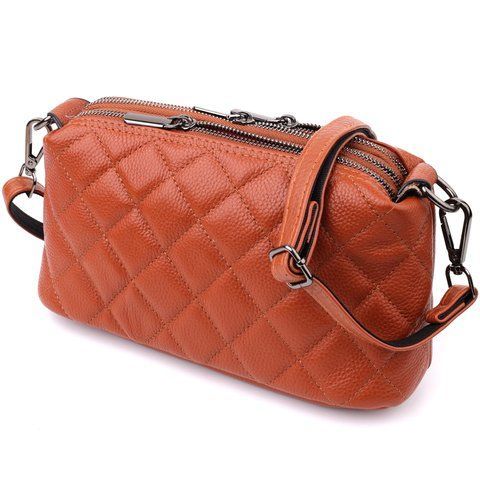 Жіноча шкіряна сумка-крос-боді Vintage SO-SALE_15143 руда SO-sale_15143 фото