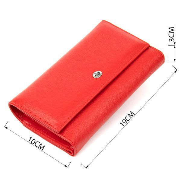 Кожаный кошелек-клатч красного цвета ST Leather SO-19391 SO-19391 фото