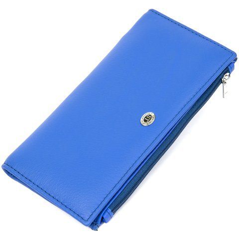 Блакитний кожаный кошелек-клатч ST Leather SO-19379 SO-19379 фото