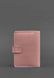 Розовая кожаная обложка для паспорта BlankNote BN-OP-3-pink-peach фото 4