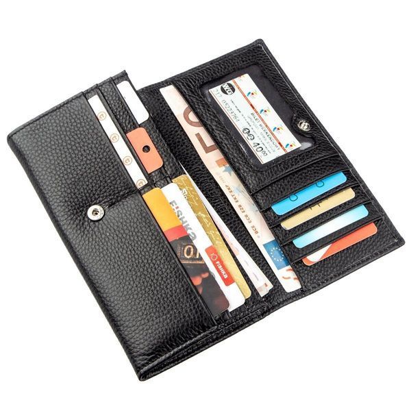 Кожаный кошелек-клатч черного цвета ST Leather SO-18859 SO-18859 фото