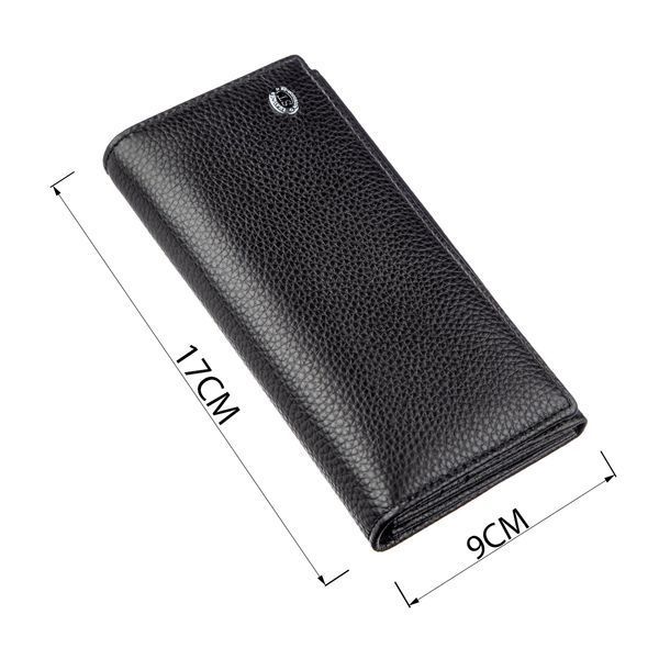 Кожаный кошелек-клатч черного цвета ST Leather SO-18859 SO-18859 фото