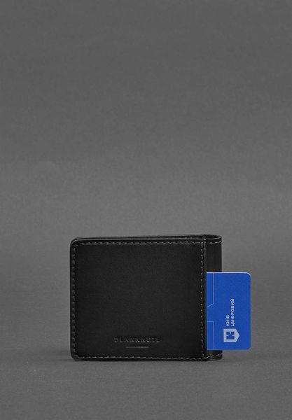 Черная кожаная обложка для удостоверения с гербом BlankNote BN-IDC-2-g фото