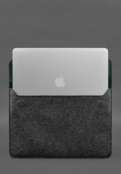 Зеленый фетровый чехол-конверт для MacBook 14 BlankNote BN-GC-14-1-iz-felt-d фото