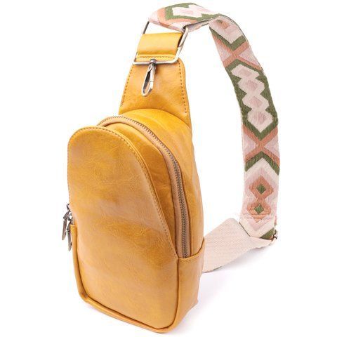 Жіноча сумка-слінг з екошкіри Vintage SO-SALE_15118 жовта SO-sale_15118 фото