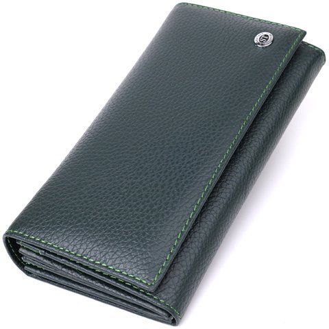 Зеленый кожаный кошелек-клатч ST Leather SO-23099 SO-23099 фото