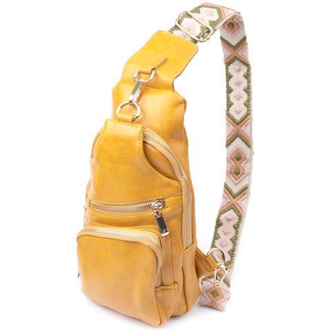 Жіноча сумка-слінг з екошкіри Vintage SO-22753 жовта SO-22753 фото