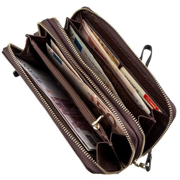 Кожаный кошелек-клатч коричневого цвета ST Leather SO-18908 SO-18908 фото